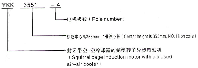 YKK系列(H355-1000)高压YKK4505-2/800KW三相异步电机西安泰富西玛电机型号说明